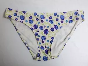 Asos Swim Size 12 Ivory Floral Hipster New Womens Bikini Bottoms Swimwear NWOT - Picture 1 of 3