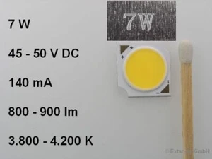 COB LED 7 W 45-50 V 140 mA 800 - 900 lm 3.800 - 4.200 K weiss white blanc wit - Bild 1 von 4