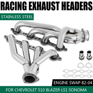 For LS Swap S10 Conversion Swap Headers Truck & SUV LS1 LS2 LS3 LS6 GMC Jimmy - Picture 1 of 12