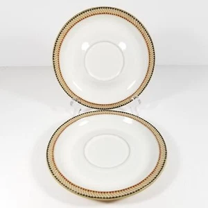 Juego de 2 platillos Denby Langley LUXOR para tazas de té lote EXCLU desayuno 6-1/8" Inglaterra - Imagen 1 de 8