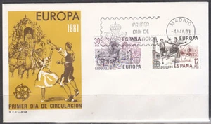 España Spain 2615/16 1981 Europa Cept SPD Sobre Primer Día - Picture 1 of 1