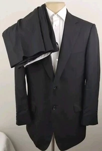 Samuelsohn J.P Tilford SB Alton Mens Brown Striped 2 Piece Suit Size 40R W34X29 - Picture 1 of 21