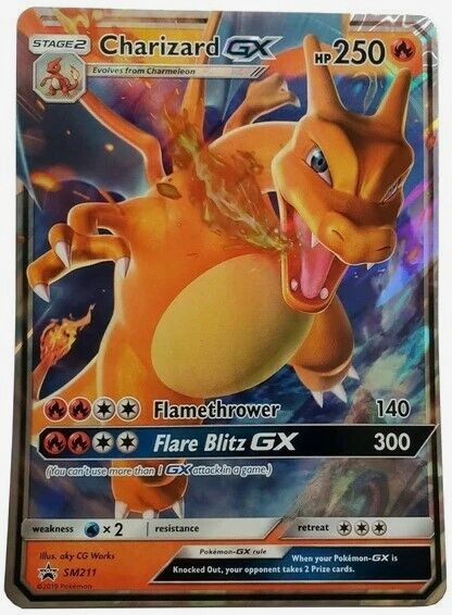 Carta Pokémon Reshiram E Charizard Gx Com Lote De 100 Cartas