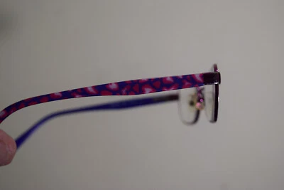 Gafas Marchon NYC Marissa Junior 664 rectangulares púrpura rojo corazones 47 16 130 Foto 1 de 4