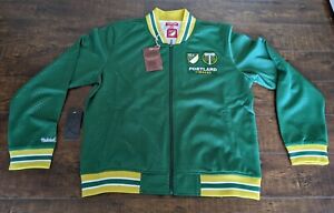 NWT Women's Mitchell & Ness Portland Timbers MLS Mesh Soccer Jacket Size Large