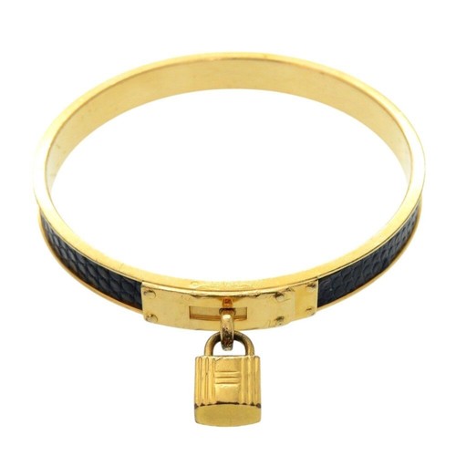 HERMÈS Bracciale Hermes Kelly Lucertola Gp Oro Navy 0338