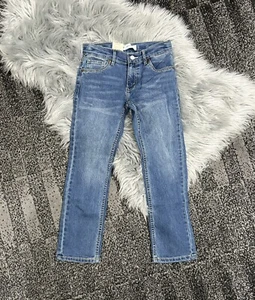 Levi's 511 Slim Fit Stretch Denim Jeans Boy's 8 Reg 24x22 Adj Waist Med Wash - Picture 1 of 3