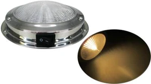 Pactrade Marine Boat RV Car 4" Lente Domo Luz de Techo 12 V 12 W Bombilla S.S. 304 - Imagen 1 de 8
