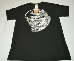 Harley Davidson Skull Print T-Shirt Wisconsin Oconomowoc Men's Size Medium NWT - Picture 1 of 6