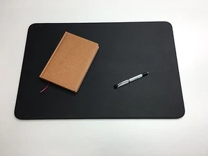 Base de escritorio 50x70-40x60 cm cuero auténtico negro soporte de escritorio - Imagen 1 de 5