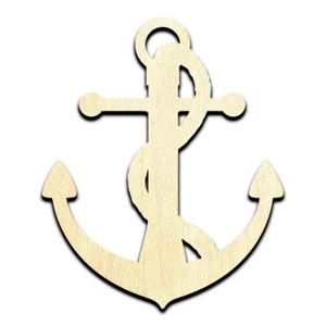 Anchor #3 Laser Cut Out Unfinished Wood Shape Craft Supply - Picture 1 of 6