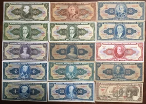 Lote de 15 billetes de papel moneda de Brasil Cruzeiros 018797 - Imagen 1 de 8