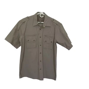 Camicia Cabelas serie Safari uomo media kaki marrone manica corta multitasche - Foto 1 di 9
