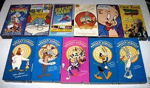 Lot 11 Looney Tunes Related VHS Cartoons Bugs Bunny Golden Jubilee Chuck Jones - Picture 1 of 11