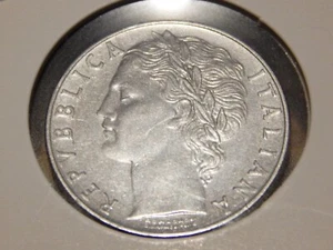 COIN ITALY 1957 R 100 LIRE REPUBBLICA ITALIANA STAINLESS STEEL - Picture 1 of 4