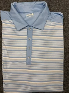 Polo de golf Slazenger para hombre 2XL XXL azul manga corta rendimiento a rayas - Imagen 1 de 7