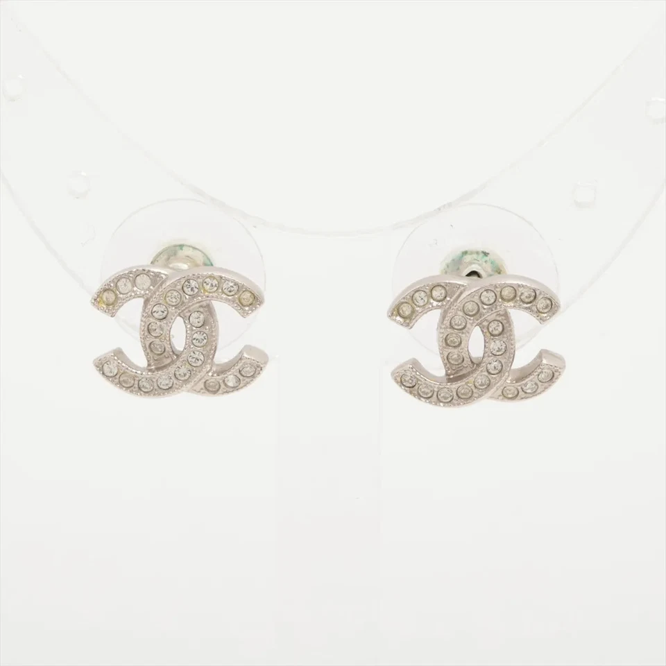 Chanel Coco Mark F24V Piercing Joyería (para ambas orejas) GP×Diamantes de imitación Plata Foto 1 de 4