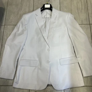 Men’s Suit White Jacket & Pants Vinci Philosophy size 46r Top & 40W Bottoms Slim - Picture 1 of 10