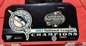 FLORIDA MARLINS 2003 NL CHAMPS MLB BASEBALL VINTAGE LICENSE PLATE NEW - Picture 1 of 1