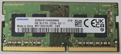 SAMSUNG M471A5244CB0-CWE 4GBx1 DDR4 3200MHz SODIMM LAPTOP MEMORY RAM - Image 1 of 2