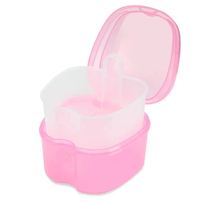 Contenedor de ortodoncia dental contenedor estuche de limpieza, caja de baño dentadura estuche taza Ho Foto 1 de 4