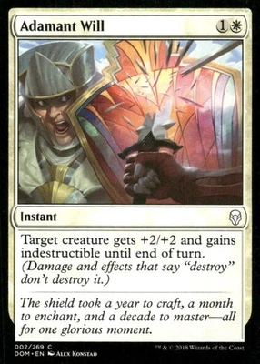 Adamant Will 002/269 Dominaria MTG Magic the Gathering card - Image 1 of 2