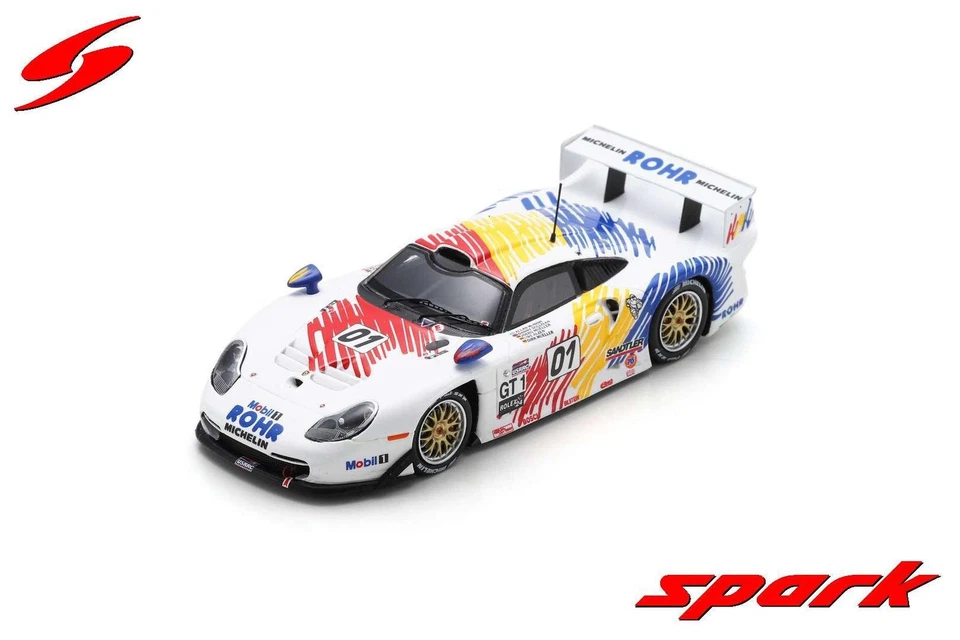 1:43 SPARK Porsche 911 Gt1 Evo #01 Daytona 1998 Mcnish Sullivan Muller US206 Mod - Image 1 of 2