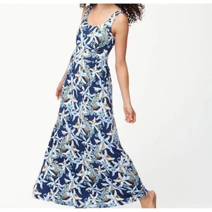 Tommy Bahama Orchid You Not Tambourine XS Floral Maxi Dress Sleeveless Blue - Picture 1 of 13