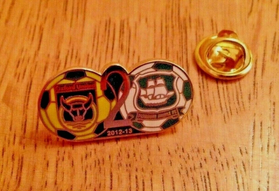 Oxford United v Plymouth Argyle - Match Badge - 2012 / 2013 Season - Brand New - Image 1 of 1