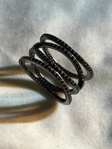 Sevilla Silberring 1,6 kt schwarzer Spinell "Kreuz" - Bild 1 von 4