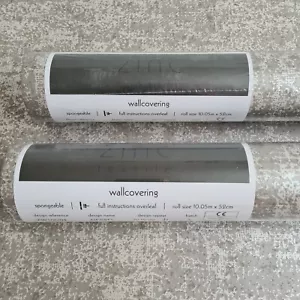 ZINC Textile GESSO Wallpaper X2 Rolls RRP £80 Decorating - Picture 1 of 10
