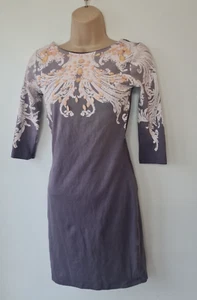 Womens River Island Size 8 Grey Lilac Pink Party bodycon beaded Dress wedding - Picture 1 of 5
