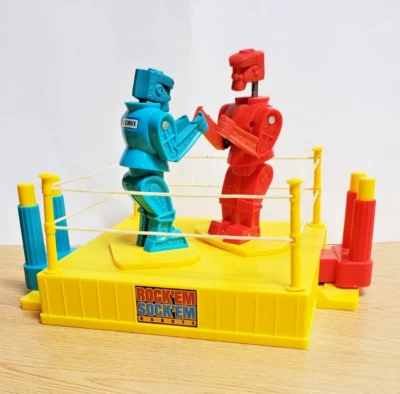 De colección Mattel Rock'em Sock'em Robots Clásico 2 Jugadores Juego de Boxeo Juguete 2001 Foto 1 de 4
