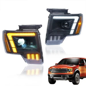 2 X Per Ford Raptor F-150 Pickup 2009-2014 Gruppo Fari Anteriori LED DRL L+R - Foto 1 di 19