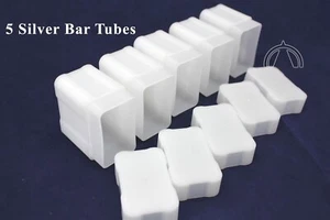 5 New Heavy Duty Coin Safe 1oz Silver Bar Tubes w Lids / Holds 20 Bars Per Tube - Picture 1 of 6