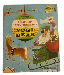 Yogi Bear A Hap-Hap-Happy Christmas Little Golden Record 1961 - Bild 1 von 4