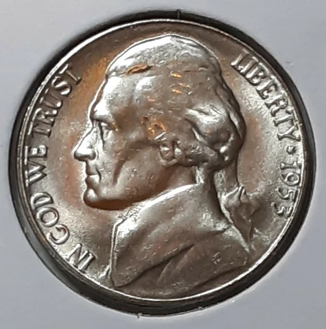 1953 Jefferson Nickel  P - BU - Uncirculated Cover