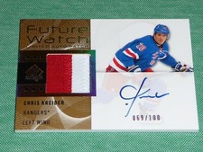 2012-13 SP Authentic CHRIS KREIDER 69/100 AUTO 3CLR Patch FW RC Future Watch