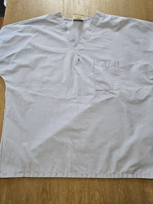 White Swan Working Scrubs Light Blue Scrub Top Size L - Image 1 of 4