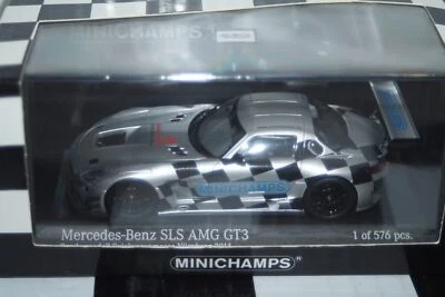 Minichamps Mercedes Benz SLR AMG GT3 2014 Silver 1:43 413 143293 - Image 1 of 4