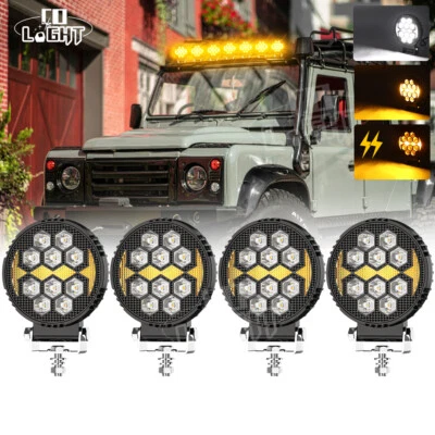 4PCS 4" LED Work Light Rear Trailer Reverse Fog Indicator Lamp Car Truck 12V-24V - Image 1 of 4