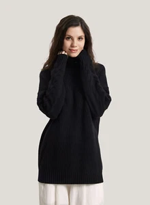 cashmere turtle neck winter sweater jumper pullover genuine Gentle Herd - Picture 1 of 12
