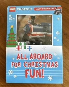 LEGO CREATOR HALLMARK CHRISTMAS CARD 59pcs ALL ABOARD TRAIN ENGINE COMPLETE KIT - Picture 1 of 6