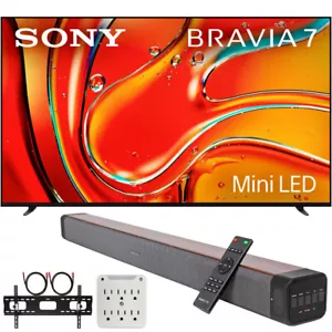 Sony BRAVIA 7 55" 4K HDR QLED Mini-LED TV (2024) + Premium Soundbar + Mount Kit - Picture 1 of 12