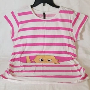 Camiseta Electric Rosa Blanco y Rosa Rayas SS - Imagen 1 de 6