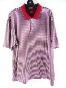 Polo Tiger Woods Borgoña Algodón Rayas XL - Imagen 1 de 7