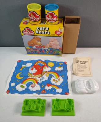 Vintage 1983 Kenner Play Doh Care Bears Playset Playmat/Molds/Empty Cans - Image 1 of 4