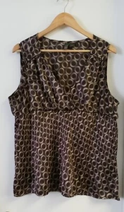 Sere Nade Women's Sleeveless Top Brown Size L - Picture 1 of 6