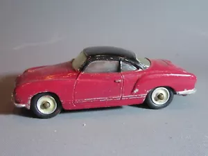 A462 Vintage 1959 Dinky 187 England VW Karmann Ghia Ridipinti Rosso 1:43 - Foto 1 di 7