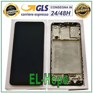 DISPLAY LCD ORIGINALE + FRAME SAMSUNG GALAXY A31 SM-A315F A315 TOUCH SCREEN NERO - Foto 1 di 1